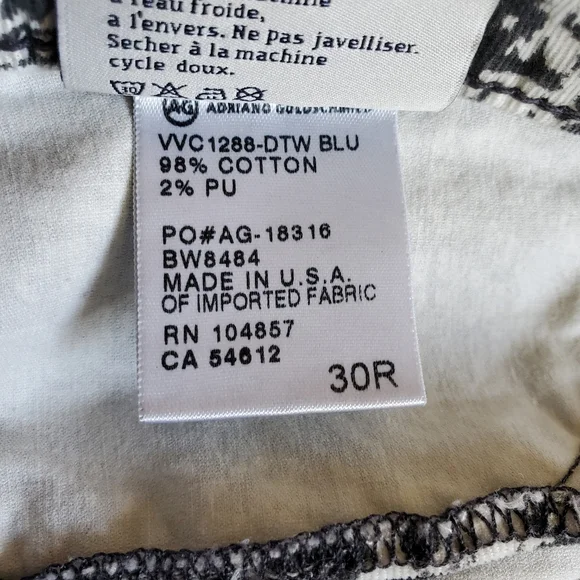 AG Adriano Goldschmied The Legging Super Skinny Jeans White Abstract Print - Picture 9 of 9